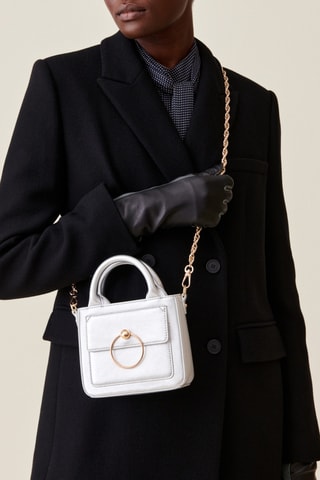 Sac à main en cuir - Argenté