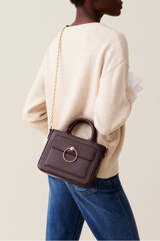 Sac à main en cuir - Marron foncé