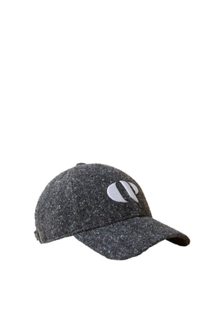 Casquette en laine et soie - Gris foncé chiné