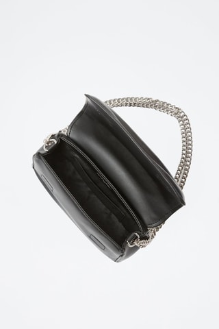 Sac porté épaule en cuir de mouton - Noir