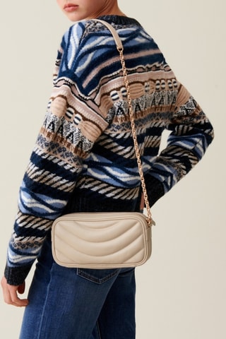 Sac bandoulière en cuir de mouton - Beige