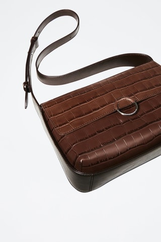 Sac bandoulière en cuir - Marron