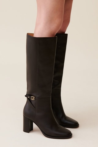 Bottes en cuir - Marron foncé