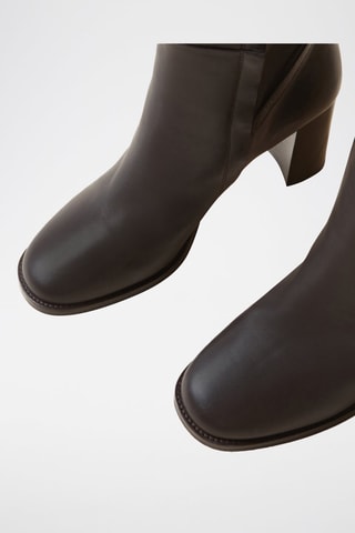 Bottes en cuir - Marron foncé