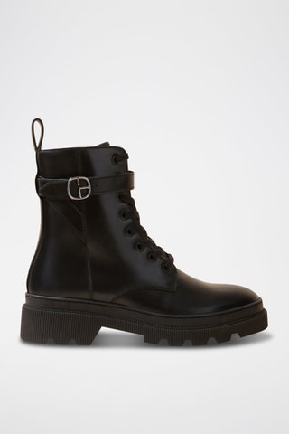 Bottines en cuir - Noir