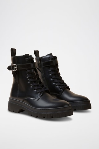 Bottines en cuir - Noir