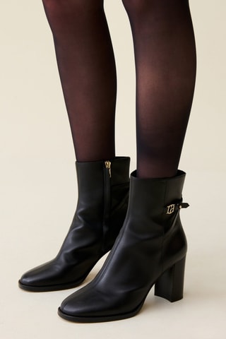 Bottines en cuir - Noir