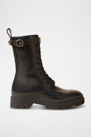 Bottines en cuir - Noir