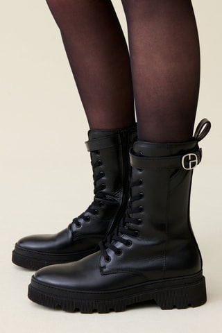 Bottines en cuir - Noir