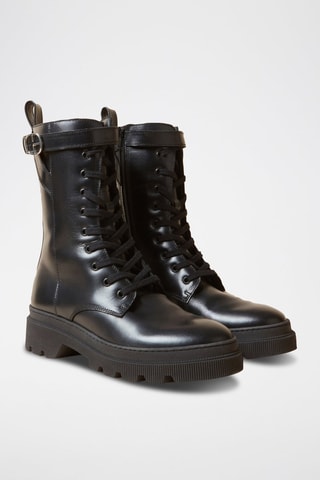 Bottines en cuir - Noir