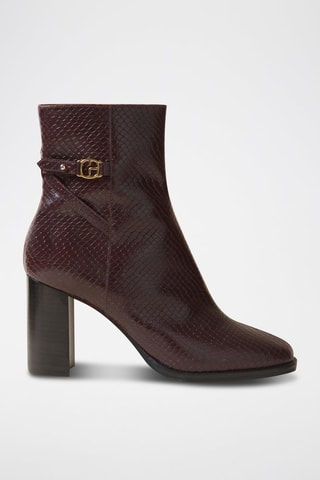 Bottines en cuir - Bordeaux