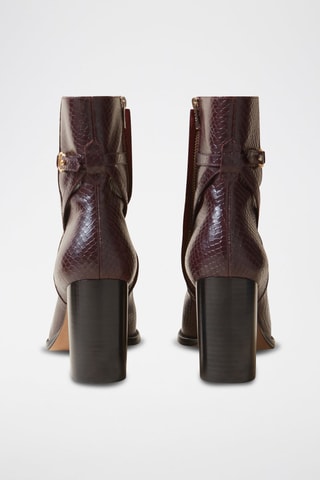 Bottines en cuir - Bordeaux