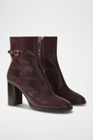 Bottines en cuir - Bordeaux