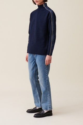 Pull en laine - Bleu marine