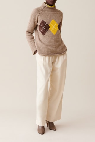 Pull en laine et soie - Beige