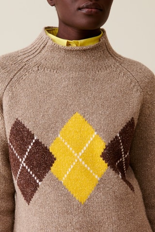 Pull en laine et soie - Beige