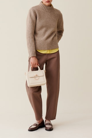 Pull en laine et soie - Beige