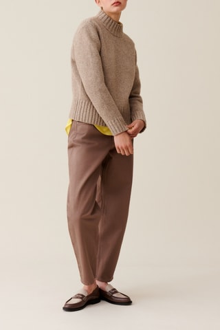 Pull en laine et soie - Beige