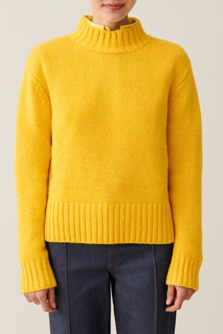 Pull en laine et soie - Jaune