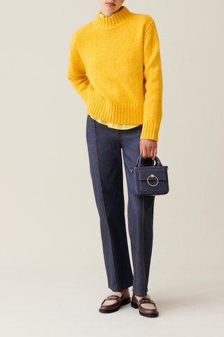 Pull en laine et soie - Jaune