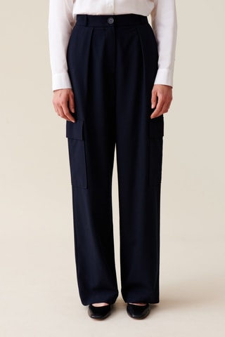 Pantalon cargo - Bleu marine