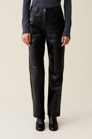 Pantalon en cuir - Noir