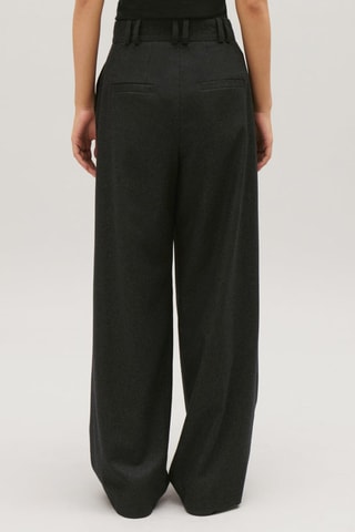 Pantalon en laine - Gris chiné