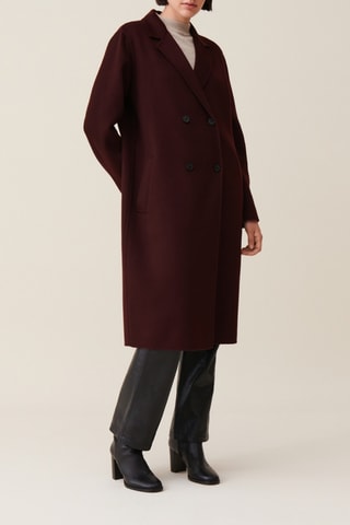 Manteau en laine - Bordeaux
