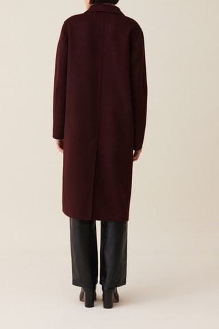 Manteau en laine - Bordeaux