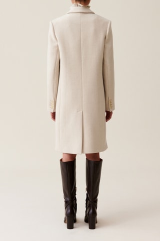 Veste longue en laine - Beige