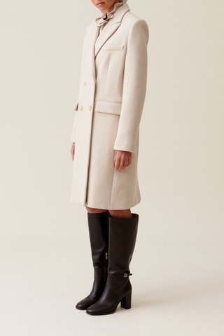 Veste longue en laine - Beige