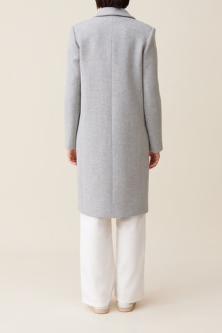 Veste longue en laine - Gris clair
