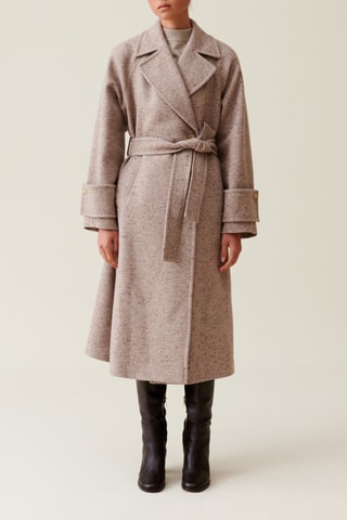 Manteau en laine et soie - Beige