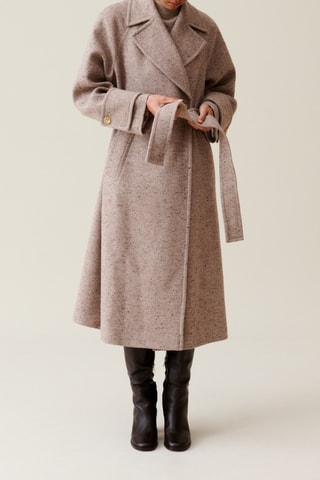 Manteau en laine et soie - Beige