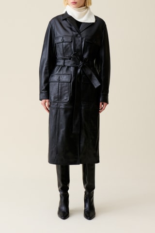 Manteau en cuir - Noir