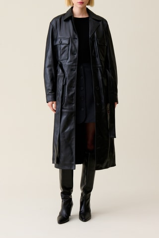 Manteau en cuir - Noir