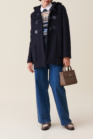 Duffle-coat en laine - Bleu marine