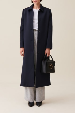 Manteau en laine - Bleu marine