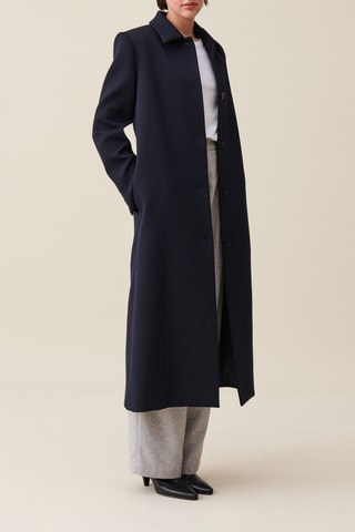 Manteau en laine - Bleu marine