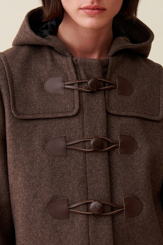 Duffle-coat en laine - Marron