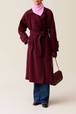 Manteau en laine - Bordeaux