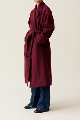 Manteau en laine - Bordeaux