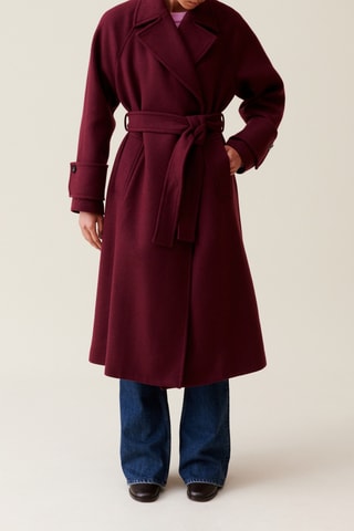Manteau en laine - Bordeaux