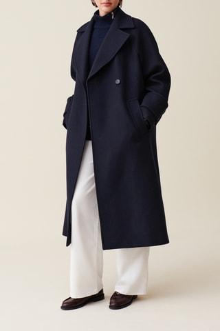 Manteau en laine - Bleu marine