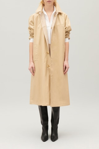 Veste longue réversible - Beige