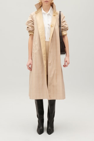 Veste longue réversible - Beige