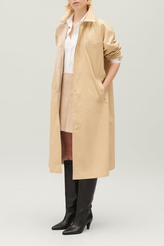 Veste longue réversible - Beige