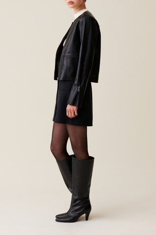 Veste en cuir - Noir