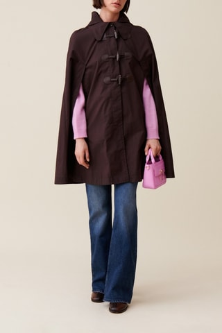 Cape à capuche - Marron foncé