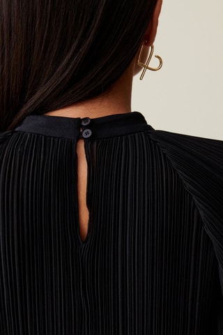 Blouse plissée - Noir